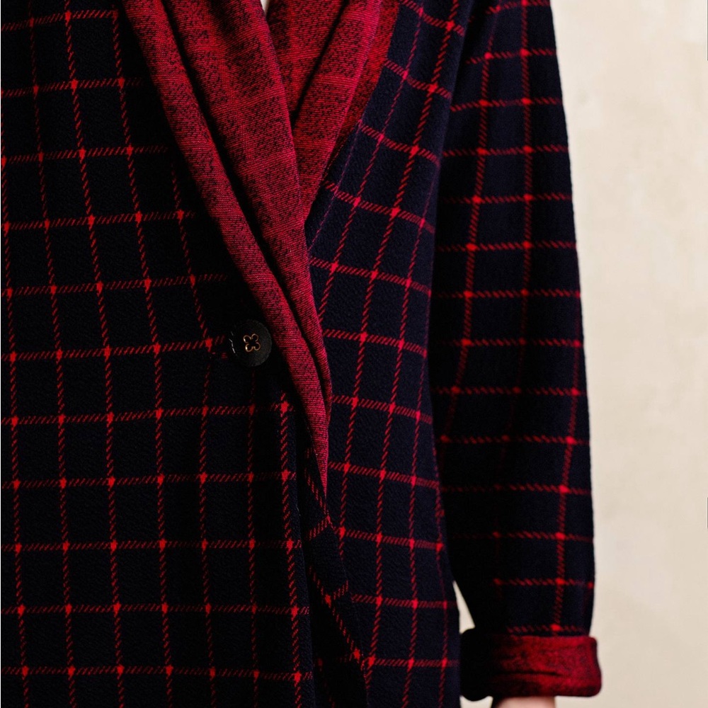 Sanctuary from Anthropologie Windowpane Shawl Jacket - Picture 3 of 7